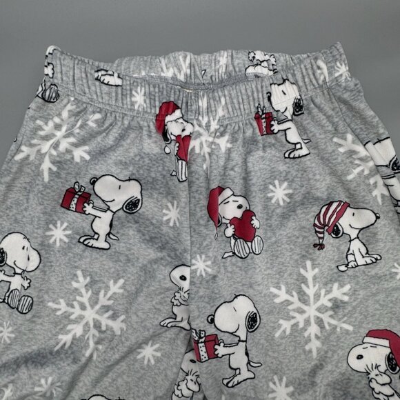 2pc Munki Christmas Snoopy Snowflakes Womens Pajama Lounge Set Velour Soft LARGE - Picture 9 of 9